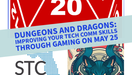 Join us May 25th for Dungeons and Dragons: Improving Your Tech Comm Skills Through Gaming!