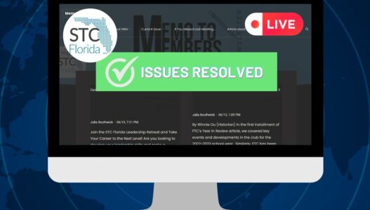 Memo to Members: Florida STC Chapter’s Website Returns!