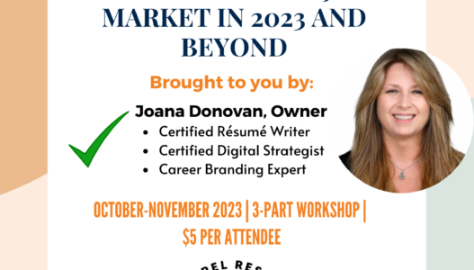Join us this October for Joana Donovan’s Job Seeker Prep Class: Three-part Series for Navigating the Job Market in 2023 and Beyond!